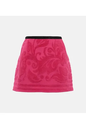 Marine Serre Jacquard cotton miniskirt