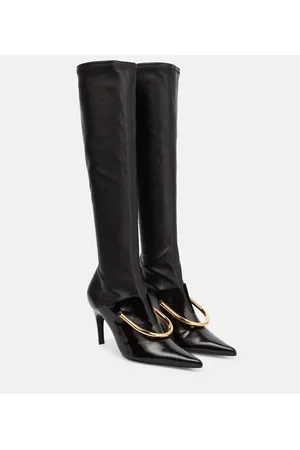 Jil Sander Embellished leather knee-high boots