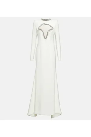 Miss Sohee Crystal-embellished silk cutout gown