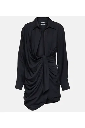 Jacquemus La Robe Bahia plunge-neck minidress