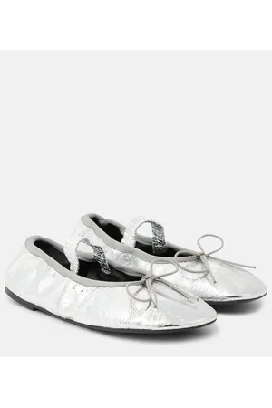 Proenza Schouler Metallic leather ballet flats