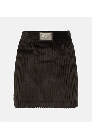 Dolce & Gabbana Logo corduroy miniskirt