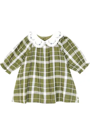 Tartine Et Chocolat Baby checked cotton-blend dress