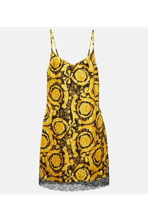 VERSACE Barocco silk camisole minidress