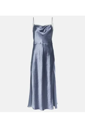 Vince Satin and organza slip dress
