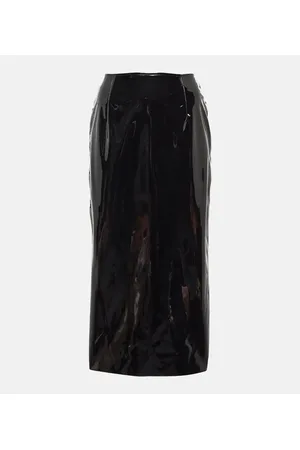 Alessandra Rich Vinyl midi skirt
