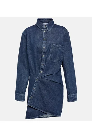OFF-WHITE Asymmetric denim shirt dress
