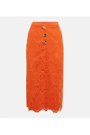 Self-Portrait Lace pencil skirt