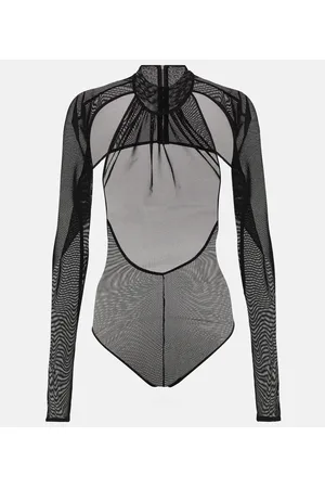 DAVID KOMA Cutout mesh bodysuit