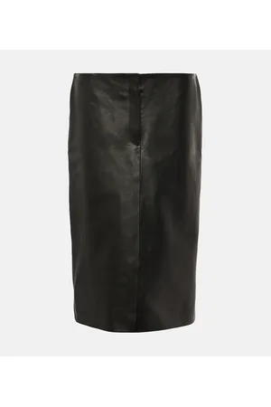 MAGDA BUTRYM Leather midi skirt