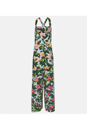 Oscar de la Renta Floral cotton-blend jumpsuit