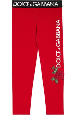Dolce & Gabbana Floral-appliquÃ© logo leggings