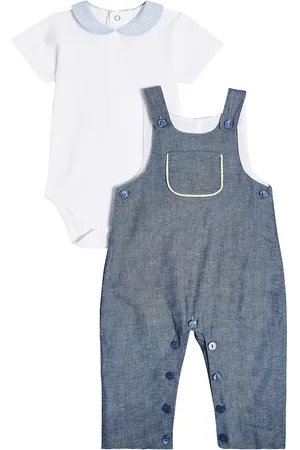 La Coqueta Baby Coroza overalls and bodysuit set