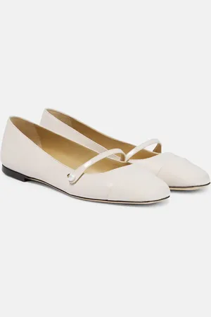 Jimmy Choo Elisa embellished leather ballet flats