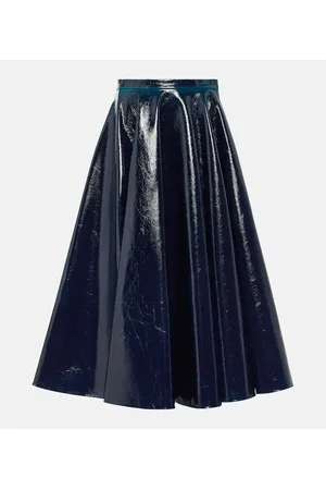 Alaïa AlaÃ¯a Coated wool-blend midi skirt