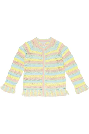 Stella McCartney Striped crochet cotton cardigan