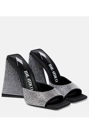 The Attico Devon crystal-embellished mules