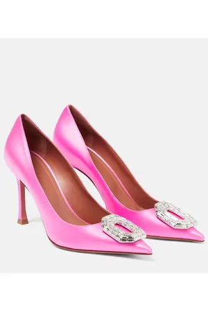 Amina Muaddi Camelia satin pumps
