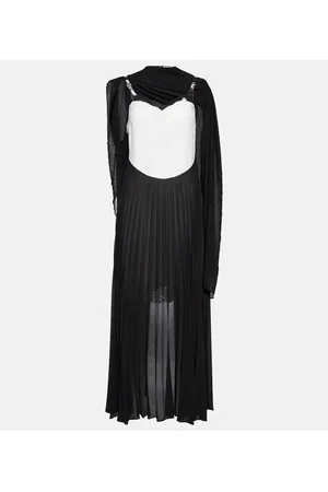 Christopher Kane Mrs Robinson lac-trimmed midi dress with cape