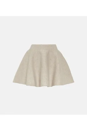 Alaïa AlaÃ¯a Flared wool-blend miniskirt