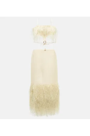 Jacquemus La Robe Raphia fringed midi dress