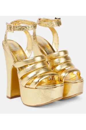 Vivienne Westwood Britney croc-effect leather platform sandals