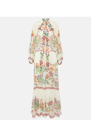 La DoubleJ Athena printed silk chiffon maxi dress