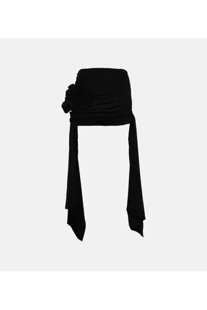 MAGDA BUTRYM Floral-appliquÃ© jersey miniskirt
