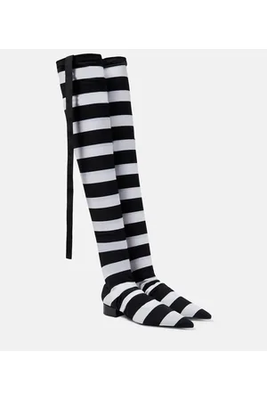 Dolce & Gabbana Portofino striped over-the-knee boots