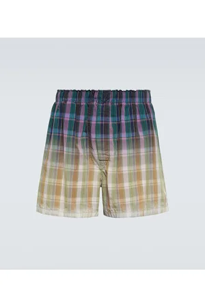 Maison Margiela Checked cotton shorts