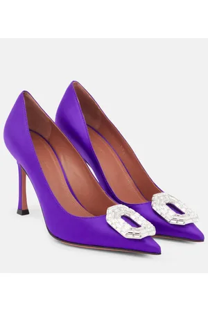 Amina Muaddi Camelia satin pumps