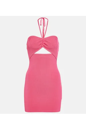Simkhai Ribbed-knit jersey mini dress