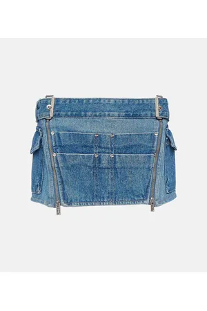 DION LEE Toolbelt denim miniskirt