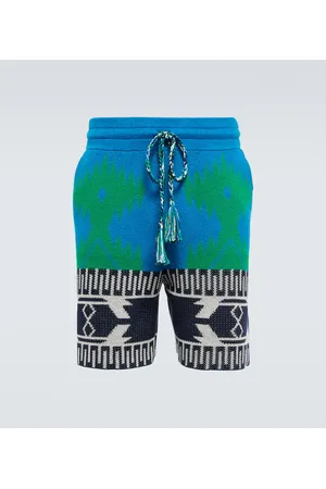 Alanui Cotton Piquet Icon jacquard shorts