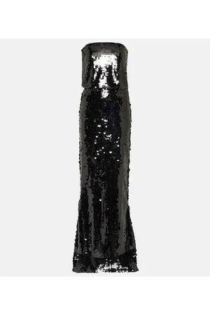 EMILIA WICKSTEAD Josiah strapless sequin gown