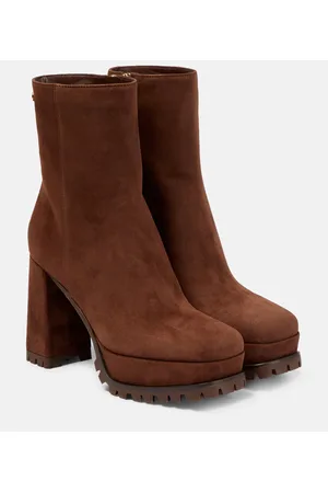 Gianvito Rossi Harlem suede platform ankle boots