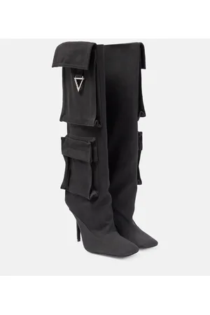 The Attico Sienna canvas knee-high boots