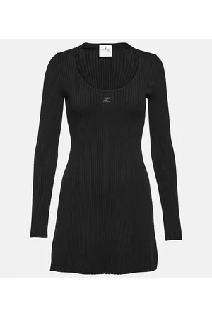 Courrèges CourrÃ¨ges Ribbed-knit jersey minidress