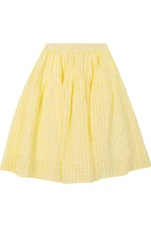 PAADE Alma checked seersucker skirt
