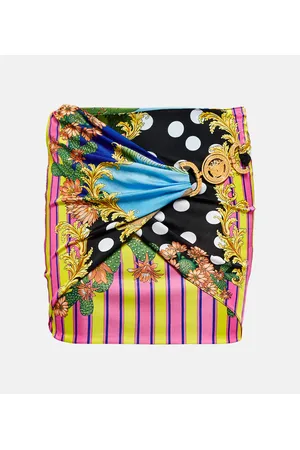 VERSACE Medusa Palm Springs wrap miniskirt