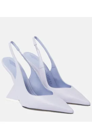 The Attico Cheope 105 leather slingback pumps