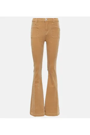 Frame Le Bardot mid-rise corduroy flared pants