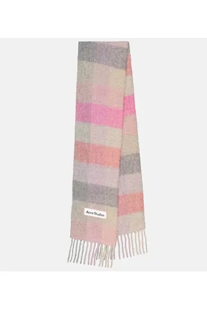 Acne Studios Checked alpaca wool-blend scarf