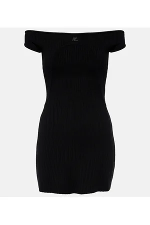 Courrèges CourrÃ¨ges Ribbed-knit bustier mini dress