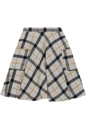 Molo Becca plaid cotton skirt