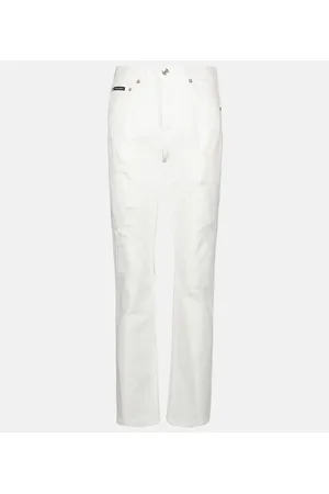 Dolce & Gabbana Distressed high-rise straight jeans