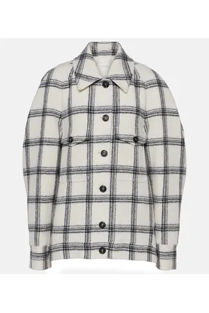 Sportmax Assenzi checked virgin wool shirt jacket