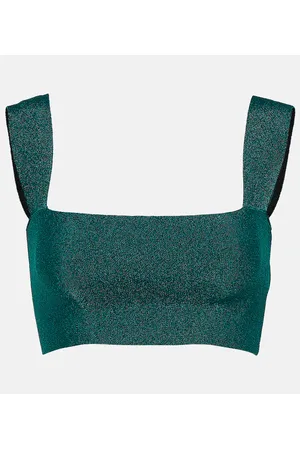 Victoria Beckham Metallic knit bra top