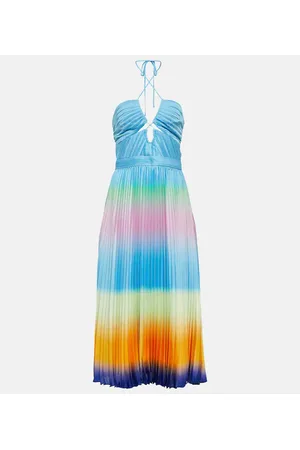 Simkhai Annita halterneck pleated midi dress