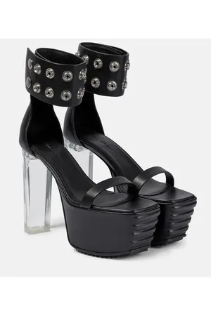 Rick Owens Minimal Grill leather platform sandals